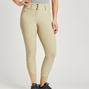 EUC Hadley Curvy Fit Grip Breeches by SmartPak- Full Seat, Beige, 24R